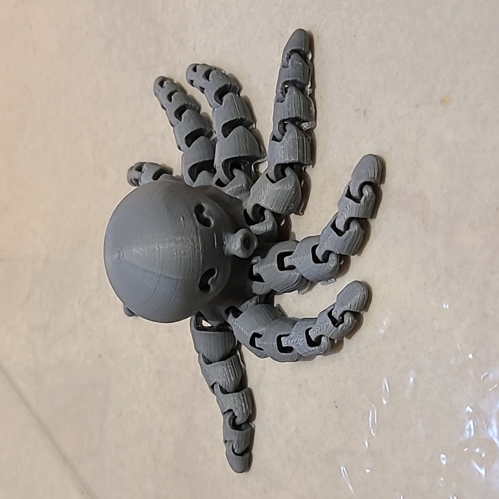 Gray 3D Printed Octopus